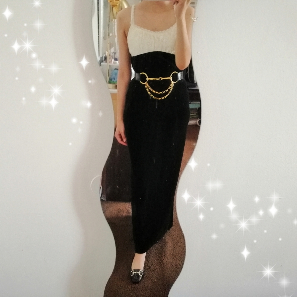 90's Black and White Vintage Dress